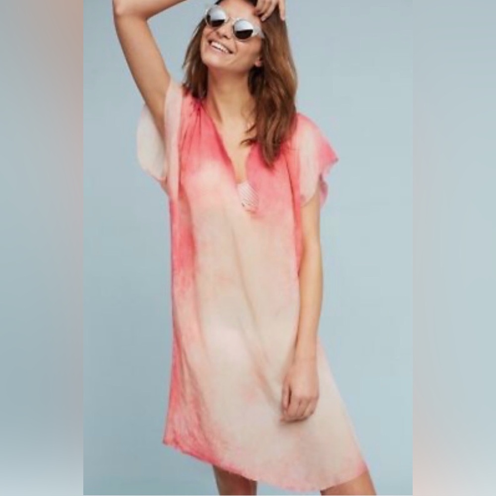 Love Tanjane Anthropologie "Nico" Dress Tie Dye Cover Up - size Medium